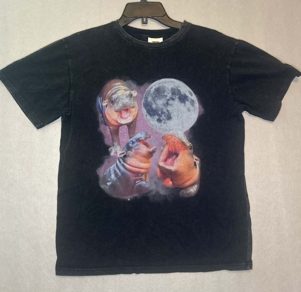 Moon Baby Pygmy Hippo T-Shirt Comfort Colors Moo Deng